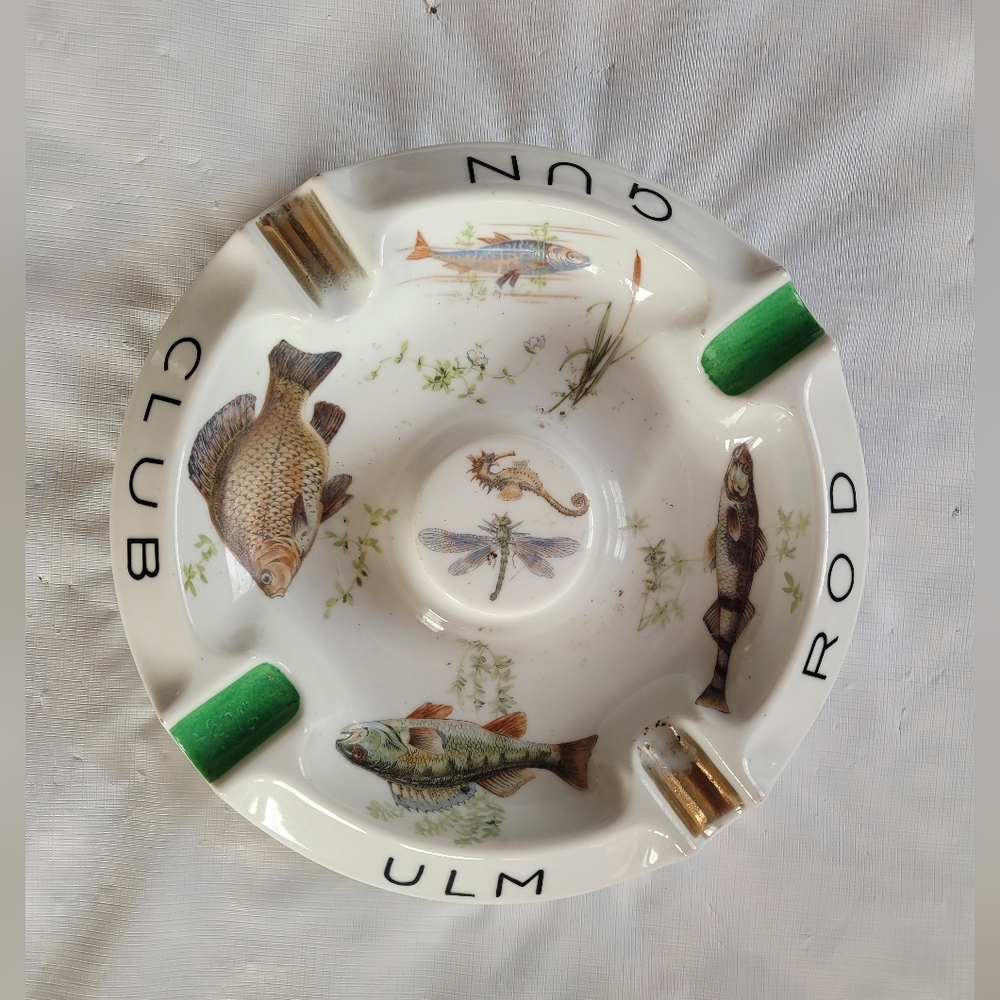 Konigl pr Tettau  Ashtray ROD GUN CLUB ULM Vintage